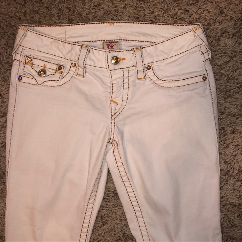 True Religion Rhinestone Straight Jeans